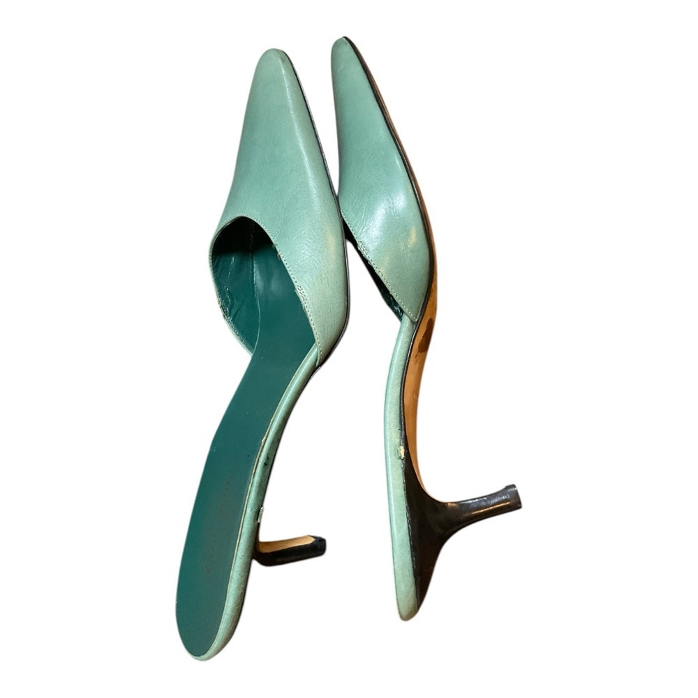 Kate Spade Women’s Green Sandals Shoes heels Mules Size 8.5 - Picture 5 of 16